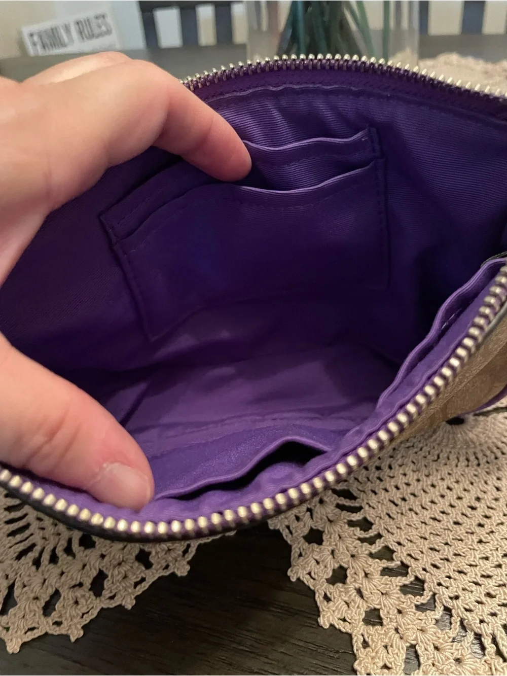 Coach signature coated canvas wristlet